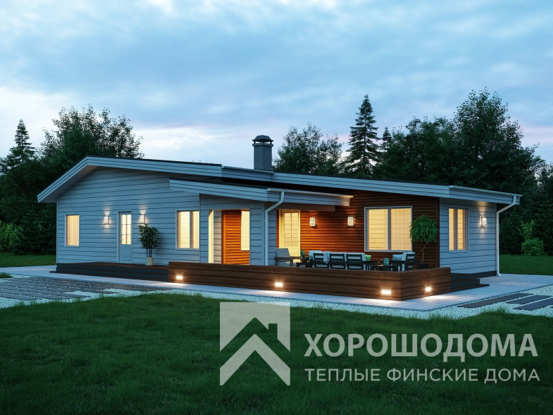 Деревянный дом Комфорт 160 (Фото проекта №1)