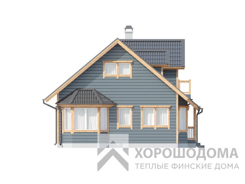 Деревянный дом Сказка 135 (Фото проекта №6)